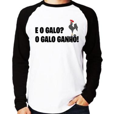 Imagem de Camiseta Raglan E o galo O galo ganhô! Manga Longa - Foca na Moda, Bra