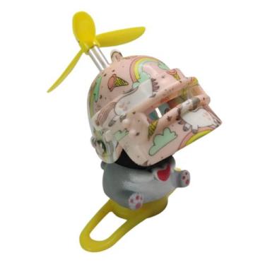 Imagem de Gato Gatinho Guidao Bike Moto Luzes Som Buzina Capacete Fofo Motocicle