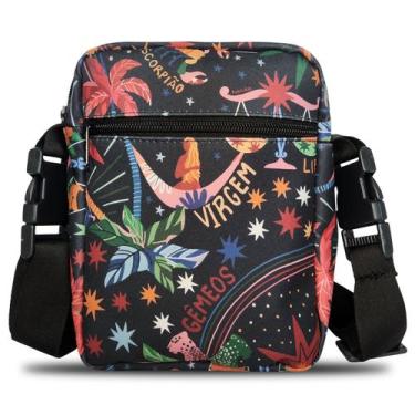 Imagem de Shoulder Bag Estampa Colorida Pequena Bolsa Pochete Transversal 03 - P
