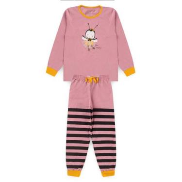 Imagem de Pijama Abelhinha Infantil 1 a10 anos Inverno, Malha Macia, Suave  com 