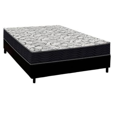 Imagem de Conjunto Box Casal: Colchão Anatômico Ortobom D45 Airtech 150 + Base C