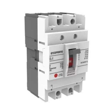 Imagem de Disjuntor Trifásico Caixa Moldada Soprano DL100-X - 125A