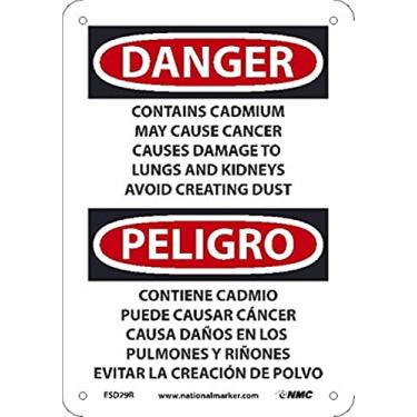 Imagem de NMC ESD29R National Marker Container Sign (PPE, Waste, etc.) 25,4 cm x 17 cm, plástico rígido