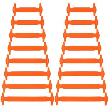 Imagem de YIIOCCC Cadarços sem amarrar para crianças e adultos elásticos de silicone elástico sem amarrar cadarços