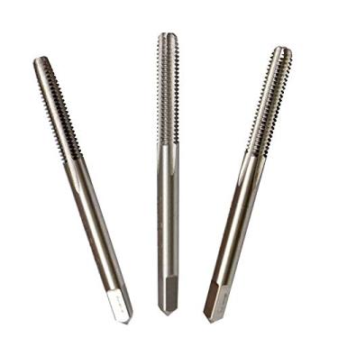 Imagem de MaxTool Conjunto de torneiras de rosca manual 8-32 incluindo cone + plugue + medidor de fio inferior HSS M2/conjunto de torneiras numeradas 32 TPI TOTALMENTE Aterrado à direita; HSN02W00R08