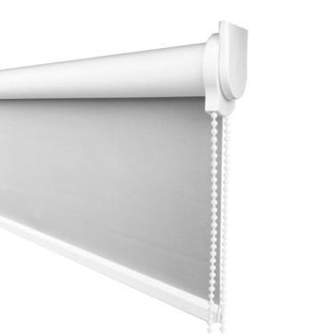 Imagem de Cortina Persiana Rolo Blackout SOB MEDIDA Para Quartos, Salas e Escritórios (SEM BANDÔ) (Tóquio 04 - Acabamento Branco, 1,60 (lar) x 1,20 (alt))