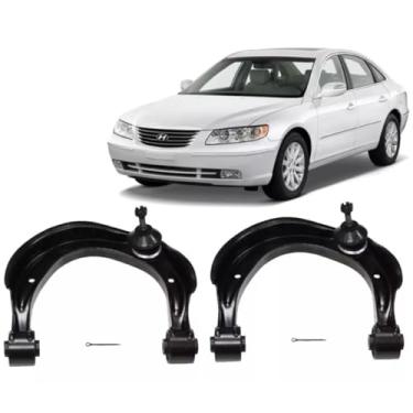 Imagem de PAR DE BALANÇA DA BANDEJA DA SUSPENSÃO SUPERIOR DIANTEIRA ESQUERDO E DIREITO COM BUCHAS E PIVÔ AZERA