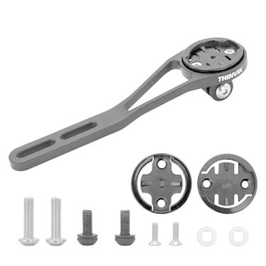 Imagem de Thinvik Suporte integrado para guidão e computador para bicicleta Wahoo Garmin Bryton Series Suporte de bicicleta para câmera combo Gopro e suporte de farol