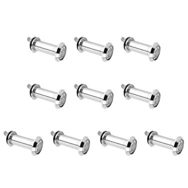 Imagem de Visor de Porta Com ângulo de Visão Amplo de 220 Graus, Cobertura de Privacidade Resistente para Portas de Metal de Fibra de Vidro de Madeira Com 10 Peças