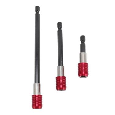Imagem de Extensão de Bits de Broca Magnética, 3pcs de Extensão de Chave de Fenda de Aço de Aço 3pcs, Suporte de Bits Magnéticos Forte para DIY