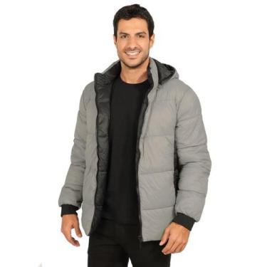 Imagem de Jaqueta Masculina Anistia Aberta Nylon Dupla Face Cinza, Cinza, G
