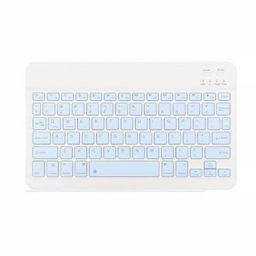 Imagem de Teclado Sem fio, Mini Teclado Bluetooth Portátil Recarregável para Apple iPad iPhone Samsung Tablet Telefone Smartphone iOS Android Windows (Azul)