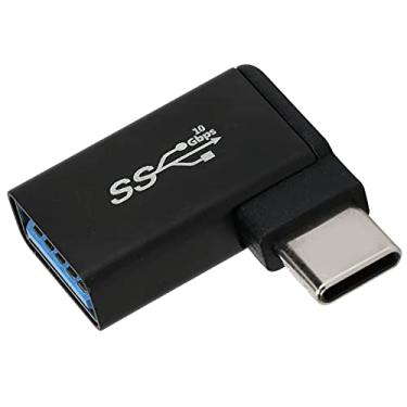 Imagem de Adaptador USB C para USB 3.0 de alta velocidade, adaptador USB C para USB 3.0 de 90 graus Design profissional leve para trabalho para escritório