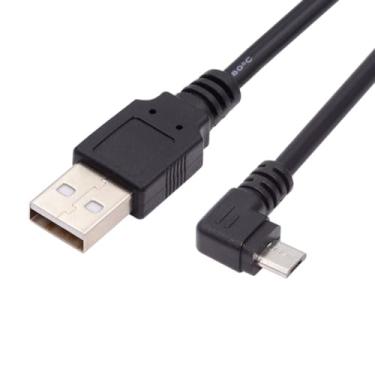 Imagem de chenyang Cabo de carregamento de dados micro USB 2.0 tipo 5 pinos para USB 2.0 tipo A de ângulo reto de 90 graus para câmera de telefone e computador (50 cm)