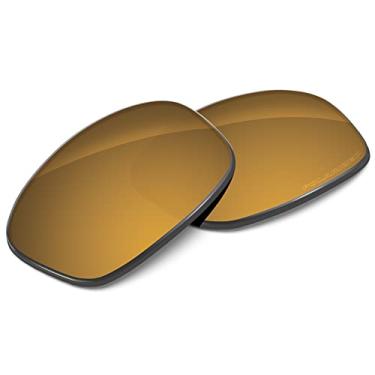 Imagem de Tintart Lente de desempenho compatível com Oakley Fives Squared OO9238 | Fives Squared Asian Fit (AF) OO9214 Policarbonato polarizado gravado-tungstênio dourado