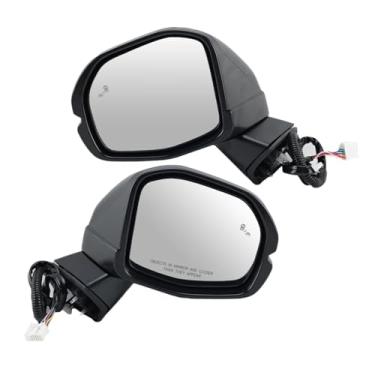 Imagem de Conjunto de espelho retrovisor lateral de 9 fios, compatível com Honda CRV 2023-2025, espelho retrovisor dobrável automático de ponto cego preto, acessórios para carro(1 pair)