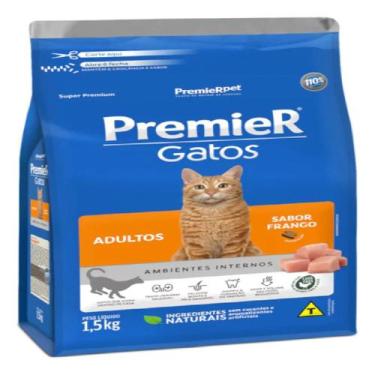 Imagem de Ração Premier Gatos Adultos Frango 1.5kg