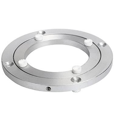 Imagem de Mesa giratória de mesa silenciosa Grcfumo, placa giratória de mesa de liga de alumínio, rolamento de mesa giratória silenciosa antiderrapante e estável para mesa de jantar