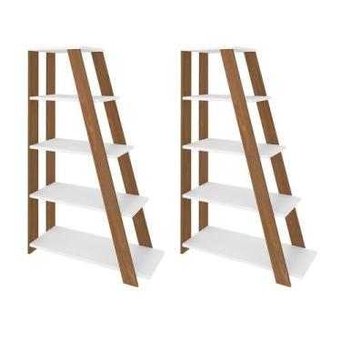 Imagem de Jogo de Estantes Bronwich Freijó Branco - Mais de Casa