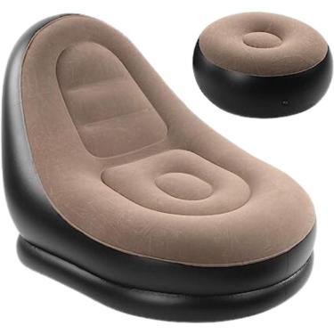 Imagem de Poltrona Inflável Ultra Lounge Com Puff Sofá Preguiçoso