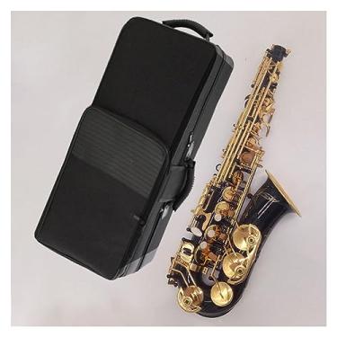 Imagem de Saxofone alto profissional 992 tipo chave eb preto laqueado dourado chave sax com acessórios estojo de transporte