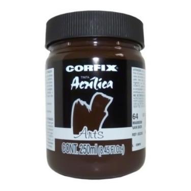 Imagem de Tinta Acrílica G1 Arts 064 Marrom Van Dock 250ml Corfix, 064 - MARRON 