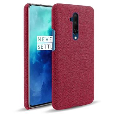 Imagem de Capa para Oneplus 7 Pro,Capa desenhada em lona,Case Protetora Ultrafina com Empunhadura Macia,Design em Tecido Antichoque e Antiarranhões-Red