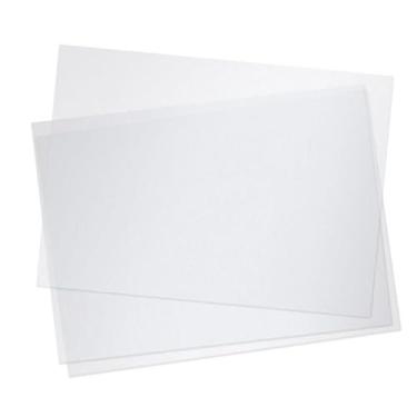 Imagem de Capas de encadernação de relatório de plástico transparente 8-1/2 x 27.9 cm x 10 mil (216 mm x 279 mm x 250 mícrons) [pacote com 100] folhas tamanho carta padrão não perfuradas, cantos quadrados