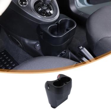 Imagem de Expansor de armazenamento de copo de console central de carro compatível com Fiat 500 2016-2025 Controle central de mudança de marchas suporte de copo de água expansor caixa de armazenamento