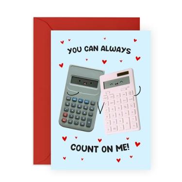 Imagem de CENTRAL 23 Cute Friendship or Love Card - You Can Always Count on Me Calculators - Presentes para amigos, colegas, colegas de trabalho, namorado, namorada, parceiro, noivo, ele, ela - Vem com adesivos