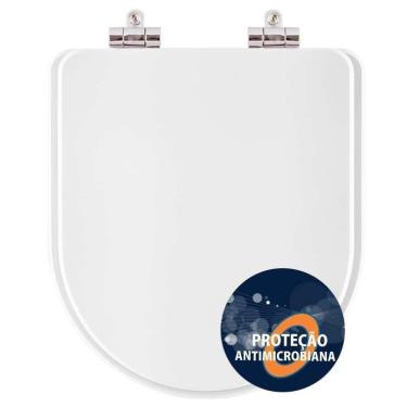 Imagem de Assento Sanitário Poliéster Antibacteriano Soft Close Lift Branco Para Vaso Docol