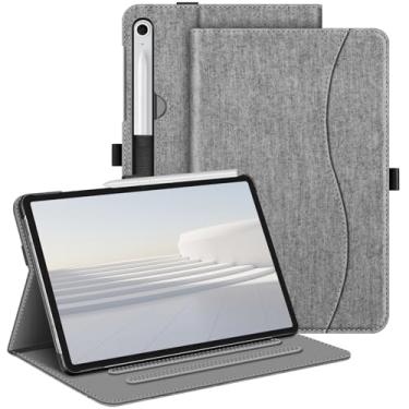Imagem de Fintie Capa para Samsung Galaxy Tab S10 FE/ S9 FE 5G 10,9 polegadas/Tab S9 11 polegadas, capa protetora de visualização em vários ângulos com bolso, hibernar/despertar automático, cinza