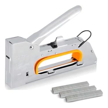 Imagem de Grampeador Tapeceiro Profissional Madeira Pressão P/Grampos