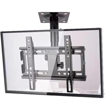 Imagem de CUTPOIY Suporte de parede para TV de teto ajustável para TV, suporte telescópico para TV externa, para telas planas de 32 a 55 polegadas, até 50 kg para TVs de 26 a 70 polegadas
