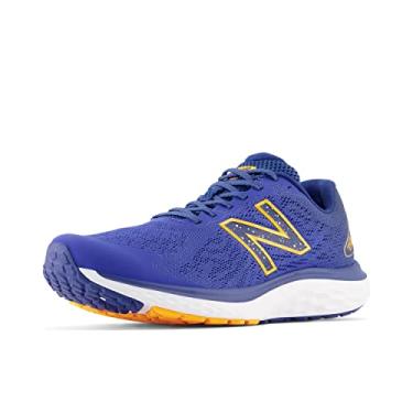 Imagem de New Balance Fresh Foam 680 V7 Tênis de corrida masculino, Azul marinho/céu noturno/calêndula quente, 41