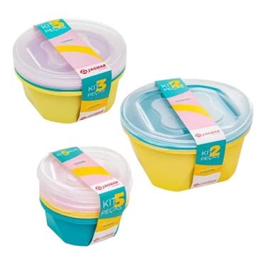 Imagem de Conjunto Com 3 Kits De Potes Plásticos Resistentes Jaguar