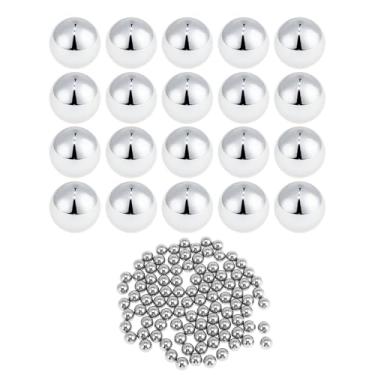 Imagem de A ABSOPRO Rolamento de esferas de rolamento de 10,0 mm, aço G100, esfera de precisão, tom prateado, 100 peças