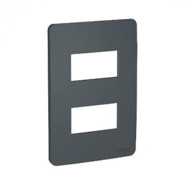 Imagem de Placa 4x2 2 Módulos Stellar Black Orion Schneider, Preto