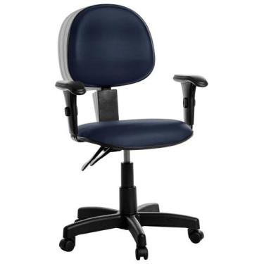 Imagem de Cadeira Ergonômica Executiva Com Braço Rv: Azul Escuro - Goldflex