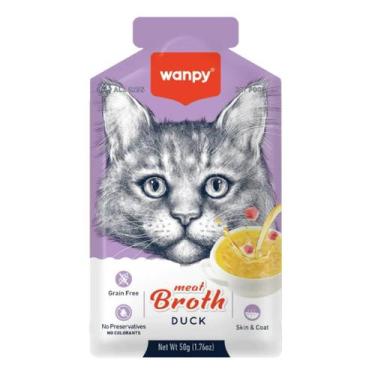 Imagem de Petisco para gato wanpy sopa sabor pato 50g