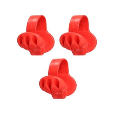 Imagem de PATIKIL Clipes de cabo, 3 peças organizador de cabos de mesa para cabos, carregador de telefone, cabos USB, mesa de cabeceira, casa, escritório, carro, vermelho