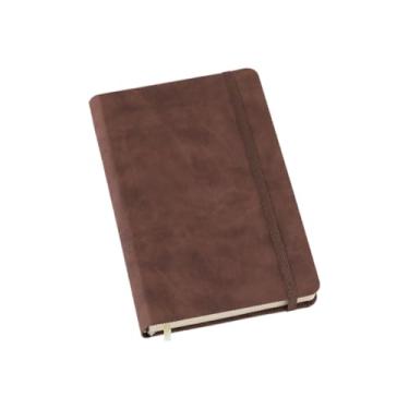 Imagem de Caderno Moleskine Pequena Marrom 10x15 Com Pauta 80 Folhas Caderneta de Anotações Capa Emborrachada Bloco de notas (marrom)