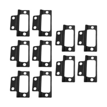 Imagem de Kuntesetty 10x Dobradiças de porta Rotativas de Ferro Premium Versáteis Acessórios de ferragens para armários, quarto, casa, estante, portas de madeira, Preto