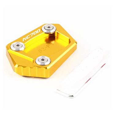 Imagem de Acc-Creativity Placa de extensão com suporte lateral para pé de motocicleta compatível com HONDA NC700S NC700X NC750S NC750X 2012-2015 (NC700S/X, dourado)