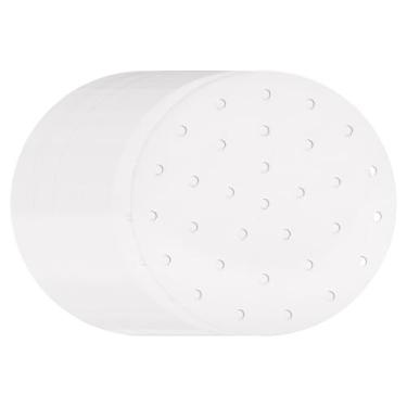 Imagem de HARFINGTON 400 peças de forros de fritadeira a ar, forros redondos de bambu com furos, folhas de papel pergaminho perfurado antiaderente, papel vaporizador descartável para fritadeiras a ar, cesta a