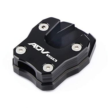 Imagem de Acc-Creativity Suporte lateral para pé de motocicleta, ampliador lateral, placa de extensão compatível com HONDA ADV150 XADV150 2019-2020 (preto)
