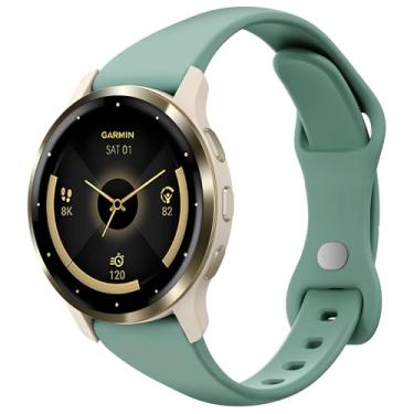 Imagem de Laband Pulseira de relógio fina de silicone de 22 mm compatível com Garmin Venu 3/Venu 2/Venu 4 de 45 mm/Vivoactive 4, pulseira de substituição fina e estreita para Forerunner 570 47 mm/265/255/255