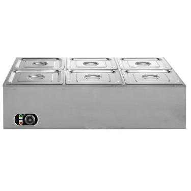 Imagem de Réchaud térmico elétrico 6 cubas buffet banho maria ZPBF06E - ZEPPER