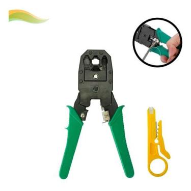 Imagem de Alicate Crimpar Cabo Rede Crimpador Rj45 Rj11 Profissional - LELONG/LU
