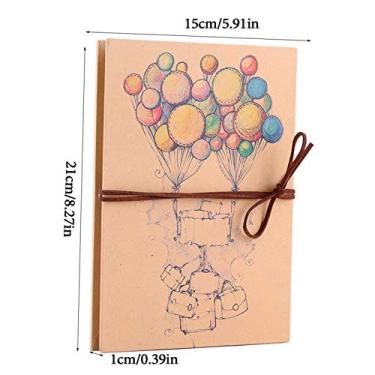 Imagem de Scrapbook, Hardcover Kraft Paper Foto Album Scrapbook Álbum Dobrável álbum Creative Crafts Mini para Casamento, Graduação, Dia Dos Namorados, 8.27x5.91x0.39in